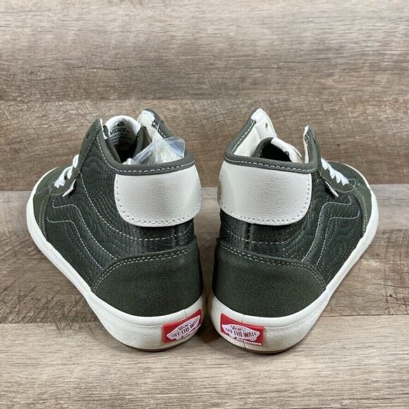 VANS The Lizzie Quilted Grape Leaf Green Skate Shoes Women's 10.5 Men's 9 NEW - Picture 5 of 10